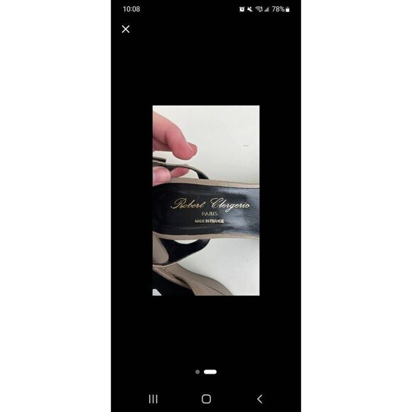 Robert Clegerie platform tan heels made in France sz 7.5 - Picture 6 of 6